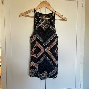 Dotti Australia cute tribal pattern pink, grey black top size s/m